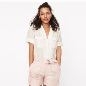 J. Crew Short Sleeve Silk Camp Shirt